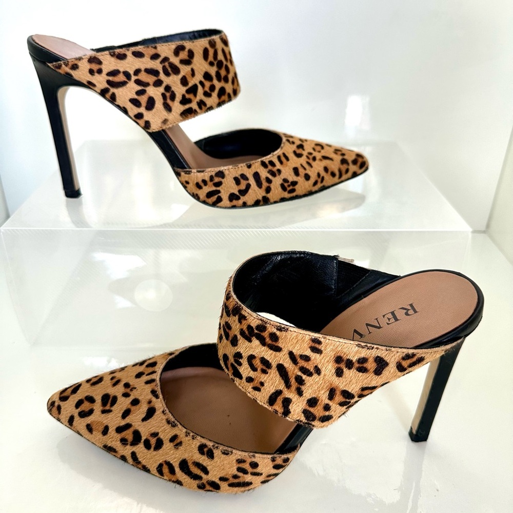 Renvy Tan and Black Leopard Heels